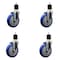 Service Caster 5'' Blue Poly Wheel Swivel 1-7/8'' Expanding Stem Caster Set, 4PK SCC-EX20S514-PPUB-BLUE-178-4 - alternate 1
